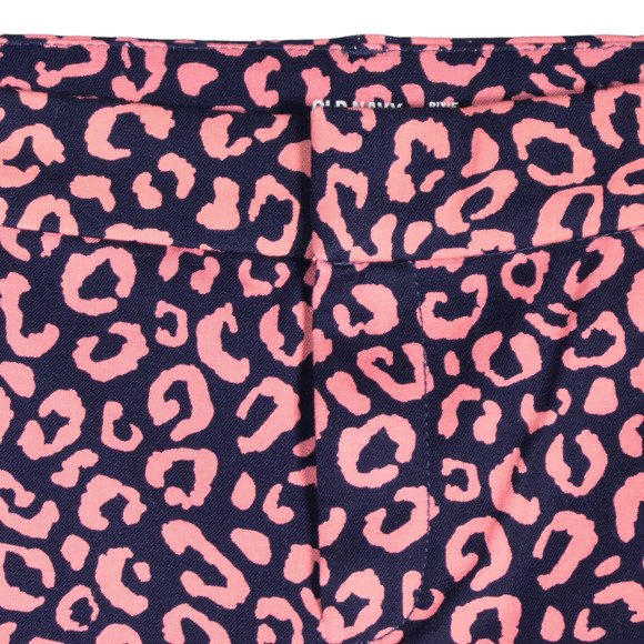 Old Navy Pink & Navy Leopard Straight Leg Jeans - Picture 5 of 8